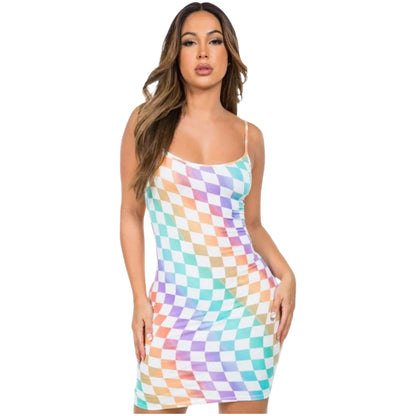 Checkmate (Colorful) Summer Date Dress