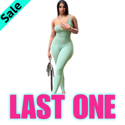 Money Mint: Mockup image of mint green bodysuit on model.